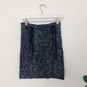 Vintage Betsey Johnson Archive Snakeskin Lace Up Skirt
